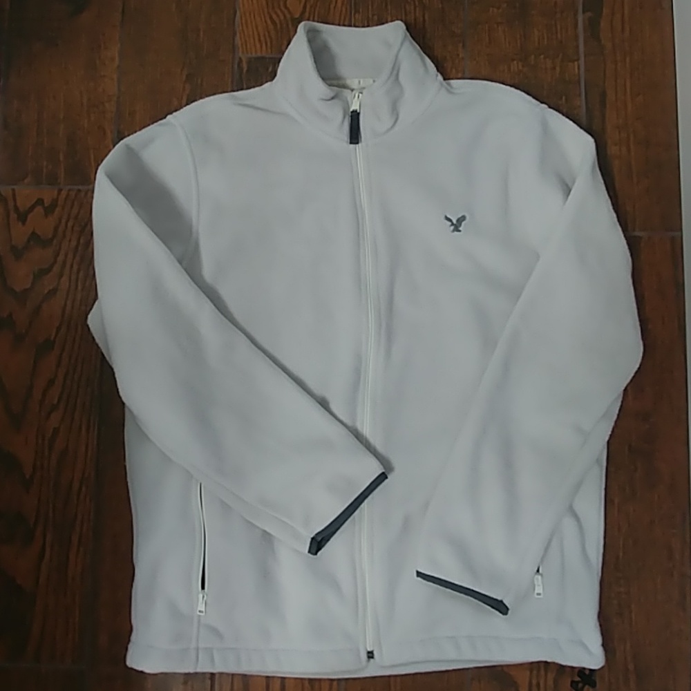 American Eagle XL white fleece jacket